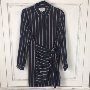 New!  JOA Shirtdress with tie sash in front